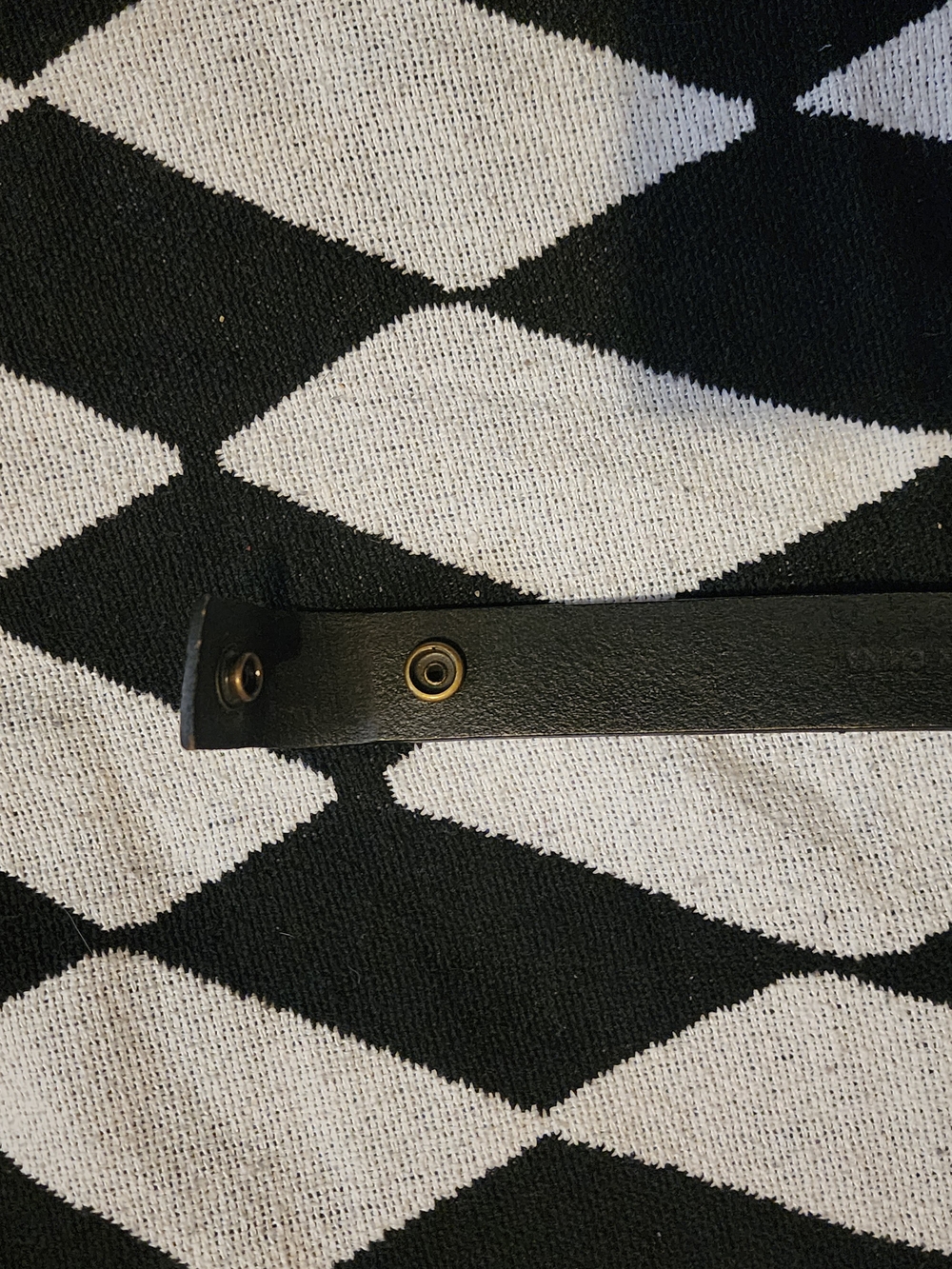 Chico's Black Leather Belt with Gold Tribal Accent Panels - Women Accessories - Picture 3 of 5